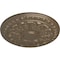 Ekena Millwork Colton Ceiling Medallion (Fits Canopies up to 4 3/4"), Hand-Painted Warm Silver, 15 3/4"OD x 1 1/2"P CM15CNWSS - alternate 2